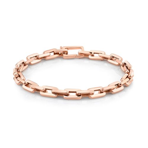 SOLID GOLD MINI DECO LINK BRACELET