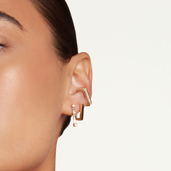 DIAMOND PAVE DECO LINK EAR CUFF