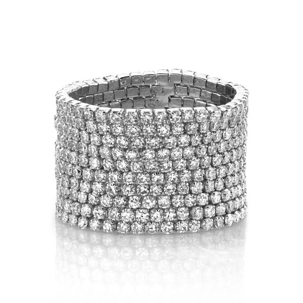 DIAMOND 10 THREAD STACK RING