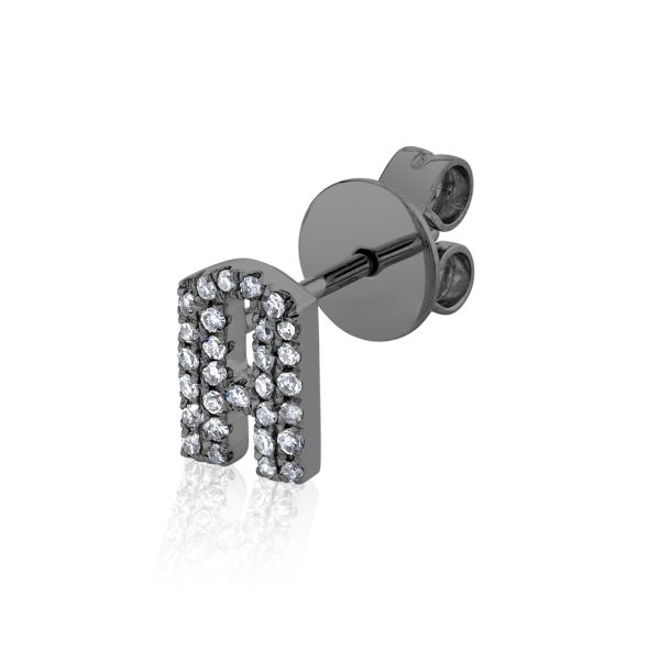 DIAMOND SINGLE PAVE INITIAL STUD