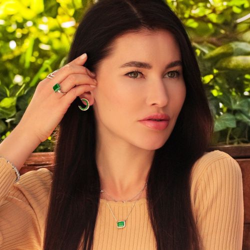 Emerald & Diamond Necklace Cybele