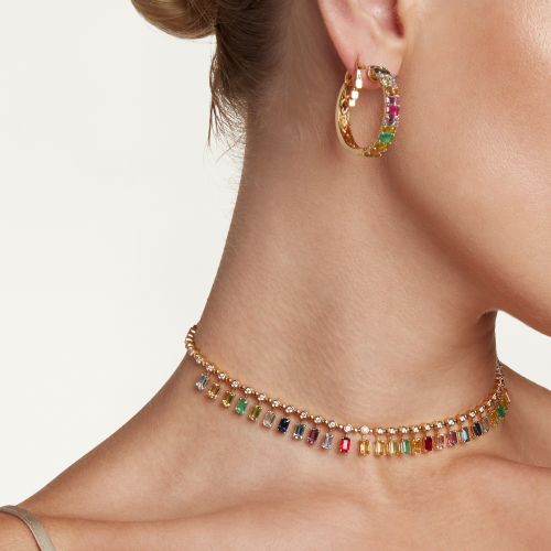 RAINBOW ETERNITY HOOPS