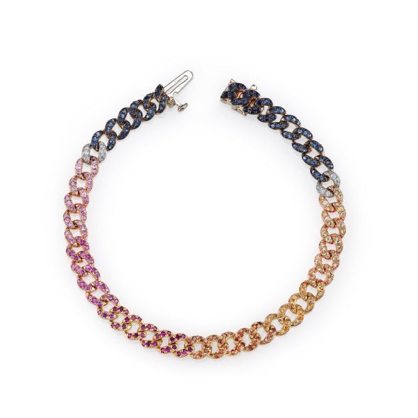 RAINBOW PAVE MINI LINK BRACELET