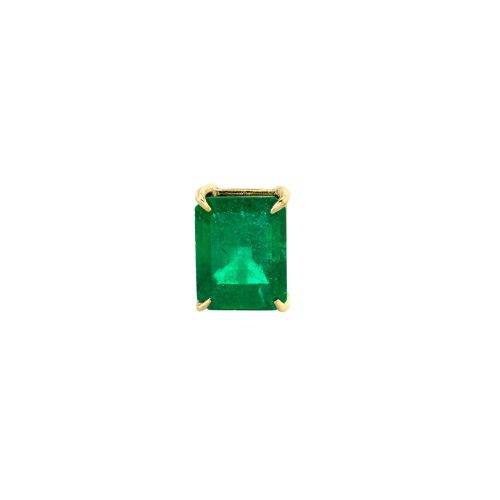 SINGLE EMERALD STUD, 3cts
