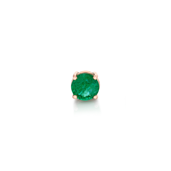 SINGLE ROUND EMERALD STUD