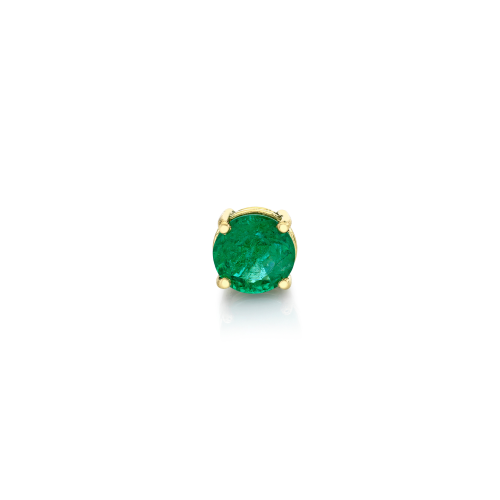 SINGLE ROUND EMERALD STUD