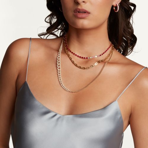 RUBY & DIAMOND TENNIS NECKLACE