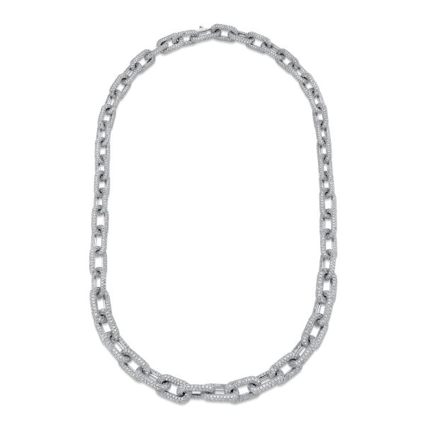 DIAMOND PAVE CABLE LINK NECKLACE