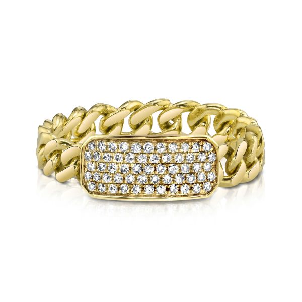 DIAMOND PAVE ID BABY LINK RING