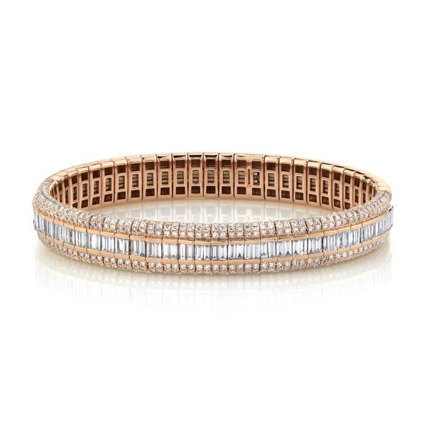DIAMOND PAVE SCALES STRETCH BRACELET
