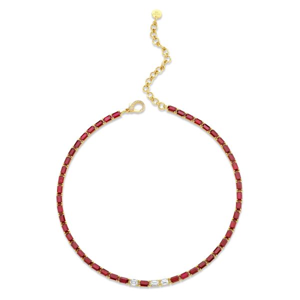 RUBY & DIAMOND TENNIS NECKLACE