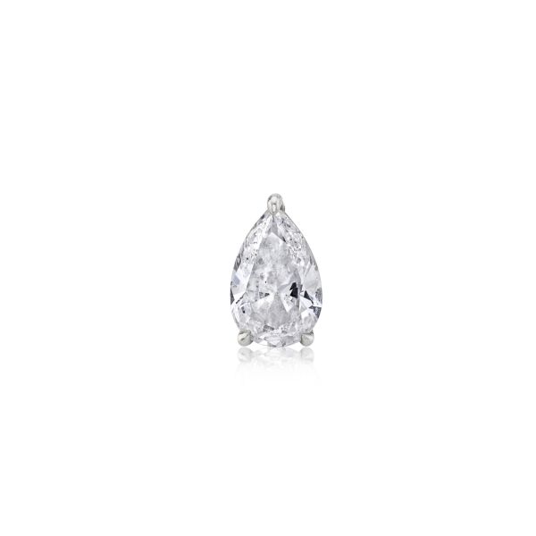 SINGLE  LARGE DIAMOND PEAR SOLITAIRE STUD