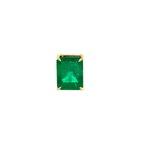 SINGLE EMERALD STUD, 3cts