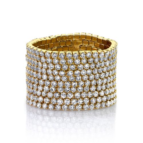 DIAMOND 10 THREAD STACK RING