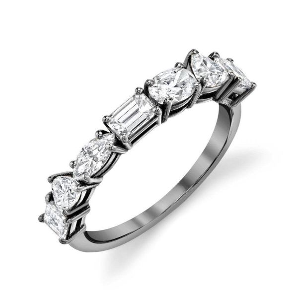 MIXED DIAMOND HALF ETERNITY BAND