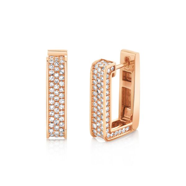 DIAMOND PAVE DECO LINK HUGGIES