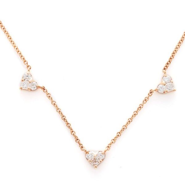 DIAMOND 5 HEART NECKLACE