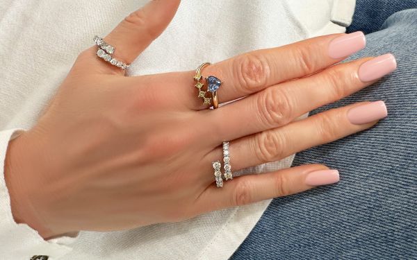 Sapphire & Diamond Ring Spring Sky