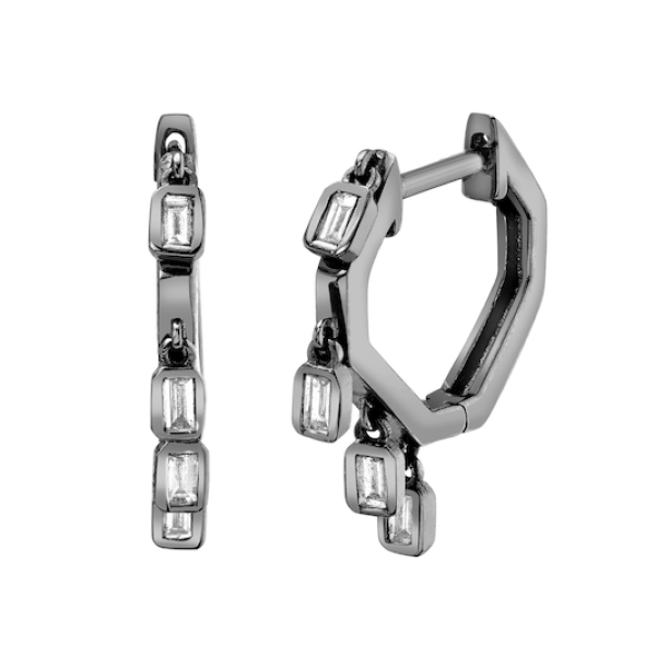 DIAMOND MINI BAGUETTE DROP HUGGIES