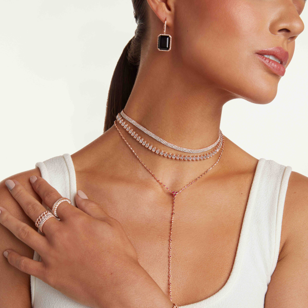 READY TO SHIP BLACK ONYX PORTRAIT EARRINGS