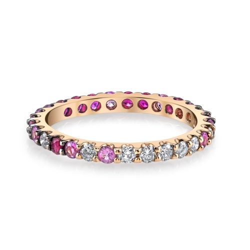RUBY OMBRE ETERNITY BAND