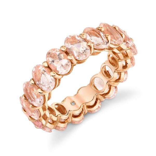 MORGANITE OVAL ETERNITY BAND