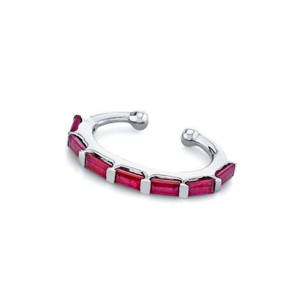 RUBY BAGUETTE EAR CUFF