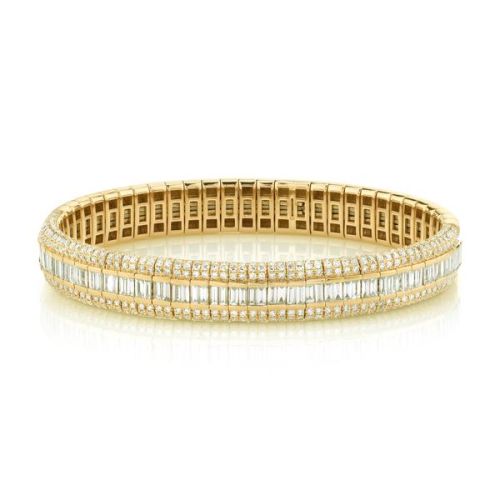 DIAMOND PAVE SCALES STRETCH BRACELET